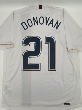 USA 2006/2007 Home Authentic Nike Donovan #21 Jersey Men White